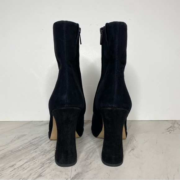 Sam Edelman Jaye Heeled Black Suede Bootie 10M - Picture 3 of 16